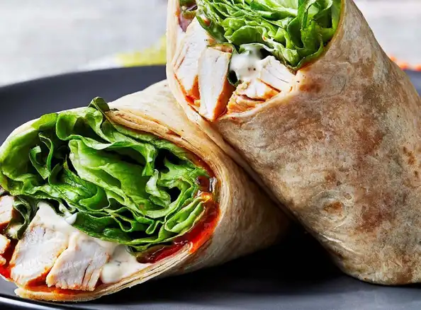 PERi-BBQ Chicken Wrap with Corn on the Cob